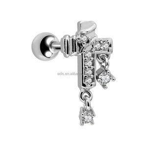 Venta al por mayor diseñador Stud plata <span class=keywords><strong>pequeño</strong></span> circón pendientes colgantes conjunto mujeres hombres joyería fina oreja <span class=keywords><strong>Tragus</strong></span> - Product Image 2
