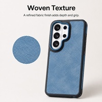 Coque de téléphone anti-traces de doigts C0472, texture tissée, antidérapante, pour Samsung Galaxy S26 Ultra S25 Plus S24