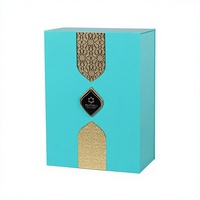 Boîte cadeau de parfum de luxe, emballage en papier rigide personnalisé avec finition décorative en relief