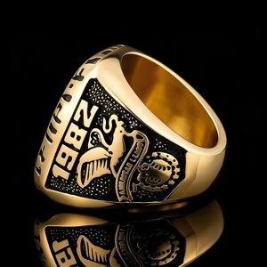 Anillo <span class=keywords><strong>de</strong></span> Aleación del Campeonato <span class=keywords><strong>de</strong></span> <span class=keywords><strong>la</strong></span> Liga Mayor <span class=keywords><strong>de</strong></span> Béisbol <span class=keywords><strong>de</strong></span> los Milwaukee Warriors <span class=keywords><strong>de</strong></span> 1982, Chapado en Plata 925, Regalo Hip Rock - Product Image 2