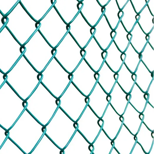 Building Material Green Black PVC Coated Chain Link Fence with Factory Price