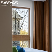 Fenêtres en bois recouvertes d'aluminium de qualité supérieure SAYYAS W-NE120p-IW avec triple vitrage Low-E Plus, jointement EPDM et performance thermique 1.0