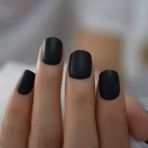 <span class=keywords><strong>Uñas</strong></span> artificiales acrílicas <span class=keywords><strong>negras</strong></span> para niña, manicura corta de alta calidad, ovalada, <span class=keywords><strong>mate</strong></span> - Product Image 6