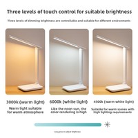 Lampe de bureau moderne et minimaliste pour le soin des yeux, à intensité variable par touche, protection oculaire, lampe d'étude pour étudiants, dortoir, rechargeable, apprentissage, enfants