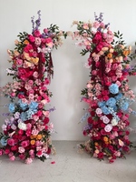 Fleurs de mariage rose vif printanières, roses artificielles en soie, lys calla, chemin de fleurs pour allée de mariage, décoration de mariage