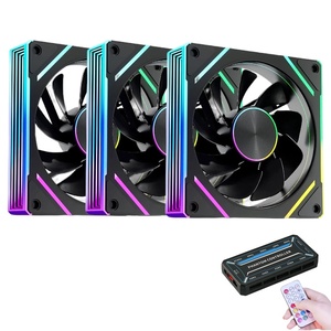 Kipas casing RGB generasi ke-8 OEM, kipas pendingin <span class=keywords><strong>CPU</strong></span> komputer <span class=keywords><strong>Desktop</strong></span> dengan pendingin plastik 6-Pin - Product Image 1