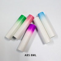 Bouteille de parfum de luxe en ABS rechargeable en format de poche de 8ml personnalisée en gros Bouteille de couleur dégradée