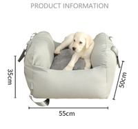 Logo personnalisé Porte-chien Portable voiture siège de sécurité lit pour voyager siège d'appoint pour animaux de compagnie avec poche de rangement lit pour chien de luxe