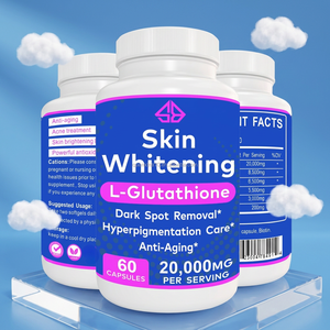 ผิวขาวกระจ่างใส แอล-กลูตาไธโอน 20,000 มก. ต่อหนึ่งหน่วยบริโภค 60 แคปซูล วีแกน ชะลอวัย ลดเลือนจุดด่างดำ - Product Image 1