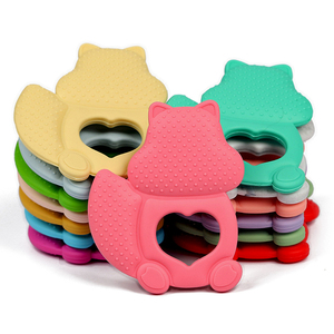 Breloques à mâcher en silicone pour bébé, jouets <span class=keywords><strong>de</strong></span> <span class=keywords><strong>dentition</strong></span> pour enfant en bas âge, jouets <span class=keywords><strong>de</strong></span> qualité alimentaire, animaux, écureuil, <span class=keywords><strong>anneau</strong></span> <span class=keywords><strong>de</strong></span> <span class=keywords><strong>dentition</strong></span> pour bébé - Product Image 2