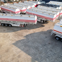 Semi-Trailer Tangki Bahan Bakar 3-Axle 45cbm 45000 Liter untuk Transportasi Diesel/Bensin/Minyak dengan Ban 12R22.5