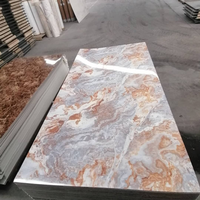 Vente flash : plaque de marbre PVC brillante 1220*2440*3mm, haute qualité, imperméable, revêtement UV