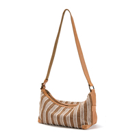 Sac bandoulière en toile pour femme, tendance, avec logo personnalisé, fermeture éclair supérieure, boucle réglable, style décontracté simple