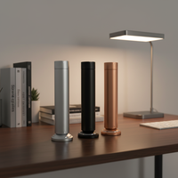 Diffuseur de parfum intelligent de table sans eau, avec minuterie, en argent et noir, de la gamme Premium Distribution Aroma Tower