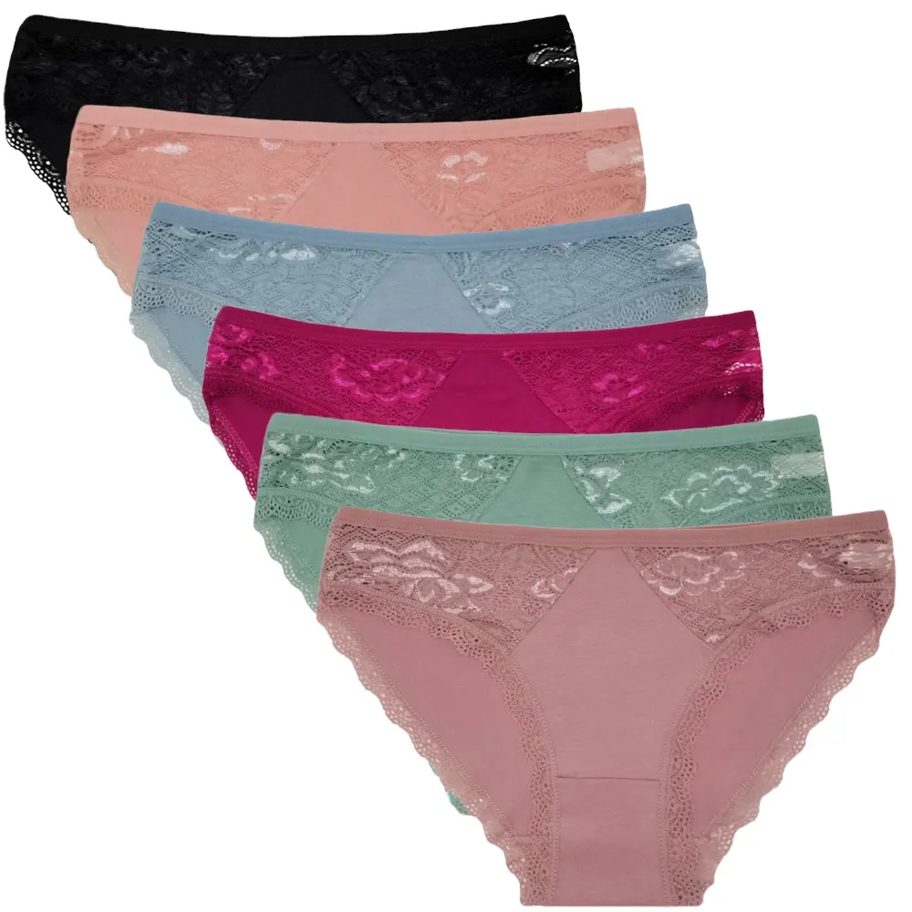 High Quality Ladies Lace Panties Pure Cotton Soft Comfort Briefs Breathable Women's Underwear