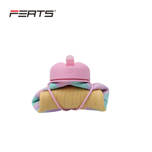 Ferts Cute Pink Ice Cream Design Botella de silicona plegable Accesorios de <span class=keywords><strong>bicicleta</strong></span> para niños con asa Garantizar la seguridad alimentaria - Product Image 3