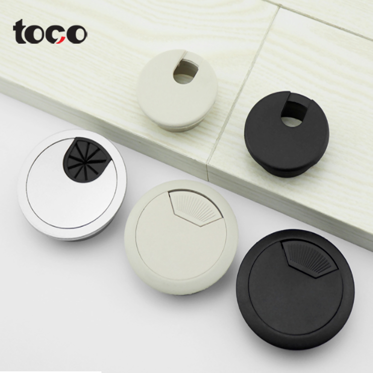 Настольная проволочная втулка toco OEM, сетевой шнур с отверстием для компьютерного стола, 60 мм, 1 дюйм, современная пластиковая настольная втулка