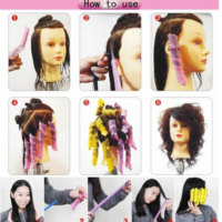 10-40 pièces Bigoudis en plastique sans chaleur pour cheveux longs 22 pouces/55 cm Boucles magiques Crochets de coiffage