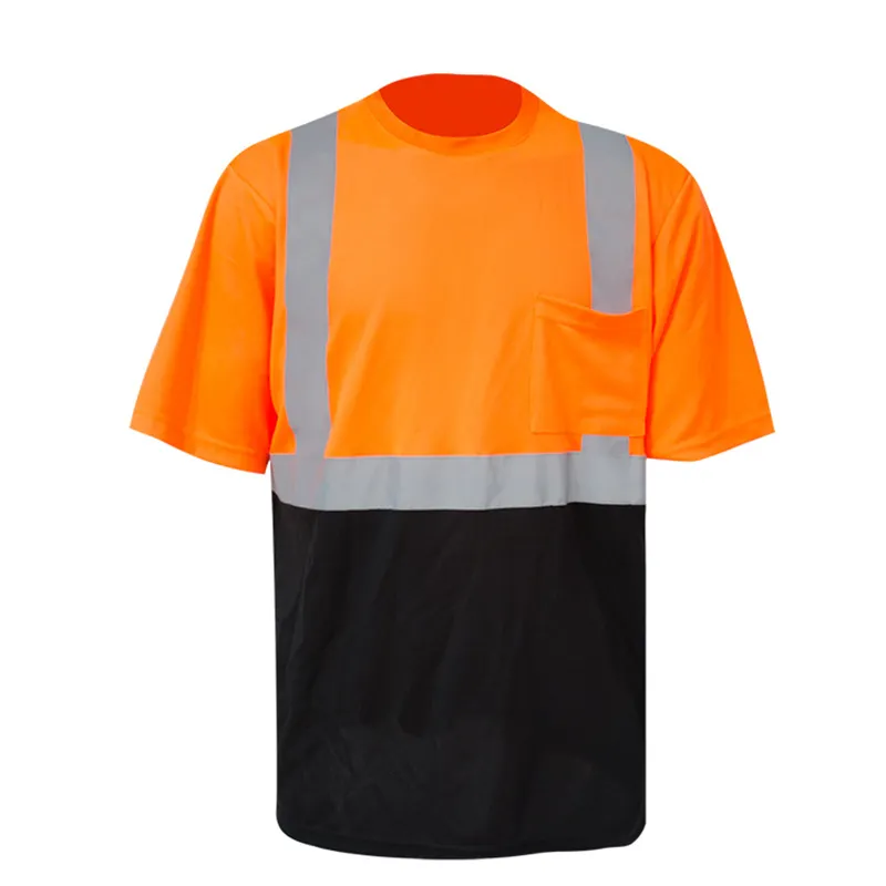 Warn schutz Kleidung Hi Vis Polo T-Shirts Reflektierende Sicherheit Sicherheit Arbeit Bau Shirts