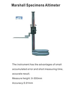 Marshall Specimens Altimètre avec petite erreur accumulée et court temps de mesure résultat précis Test de bitume d'asphalte Inst