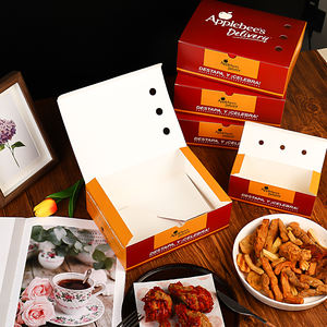 Boîte d'emballage de fast-food biodégradable jetable de qualité alimentaire personnalisée-pour hamburgers à emporter pépites de frites - Product Image 1