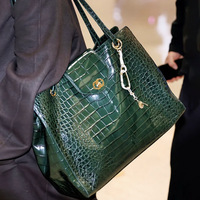 Nouveau Sac Fourre-tout Femme 2026 en PU Imperméable Motif Crocodile, Style Célébrité, Grande Capacité, Polyvalent, Tendance Été