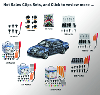 200 pièces Clips de voiture en plastique automobile pour voiture et attaches et Clips de retenue de type poussoir Rivet de pare-chocs et Clip pour porte de voiture