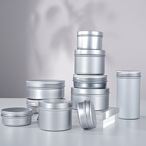 Stock d'usine – Boîtes en métal noir mat de 30 ml, 60 ml, 100 ml pour bougies – Contenants ronds en aluminium avec couvercles - Product Image 4