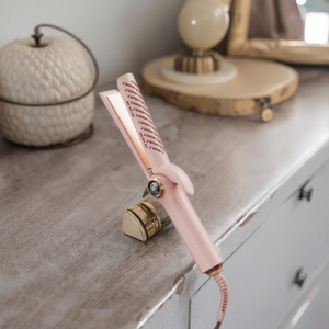 2 trong 1 điện tóc ép tóc uốn sắt lạnh không khí kép Điện áp <span class=keywords><strong>LED</strong></span> hiển thị PTC tấm Salon sử dụng nhà biểu tượng tùy chỉnh bao bì - Product Image 1