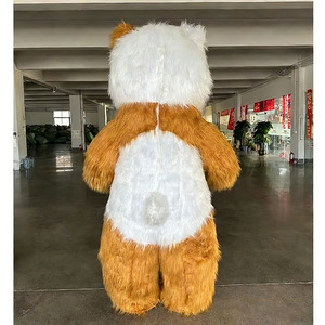 Disfraz de Mascota de Gato de Dibujos Animados Inflable de Peluche de Pelo Largo Personalizable, Color Rosa, para Carnaval, Halloween, Navidad, Adultos, Unisex, MOQ 1 Pieza - Product Image 4