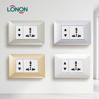 En Oferta: Interruptores y Enchufes de Pared Eléctricos Modernos con Base de PC y Protección Infantil IP21 de 250V