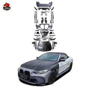 Nuevo Diseño conjunto completo M4 kit de carrocería de estilo ancho para <span class=keywords><strong>BMW</strong></span> <span class=keywords><strong>4</strong></span> Series G22 G26 <span class=keywords><strong>2023</strong></span> parachoques delantero trasero coche capó faldones laterales parrillas - Product Image 1