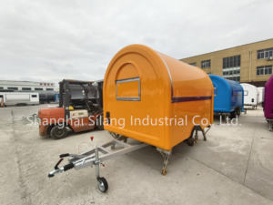 MAICHE-Remolque de comida rápida para perros calientes, carrito de comida, barra de jugos, móvil, naranja, personalizado - Product Image 2