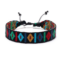Style bohème ethnique coloré amitié tirer chaîne Bracelets réglable à la main macramé corde tissé Bracelet