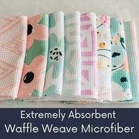 Essuie-tout en microfibre double face à motif floral gaufré avec boucle de suspension, absorbant et lavable pour la cuisine