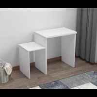 Coiffeuse Maquillage Moderne et Minimaliste, Table Compacte avec Miroir pour Chambres et Appartements