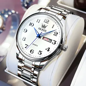 OLEVS 5567 bajo moq personalizado de alta calidad OEM logotipo personalizado Reloj clásico relojes de moda al por mayor reloj de cuarzo de moda para hombre