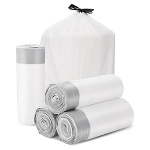 Custom Wholesale Degradable <b>Kitchen</b> Bin Bags 4 8 13 30 Gallon Biodegradable <b>Plastic</b> Thick White Drawstring Garbage Trash Bag - Product Image 4