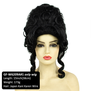 Exportation spéciale médiéval rétro chapeau haut vacances habiller boule haut de gamme perruque correspondant Halloween perruque - Product Image 6