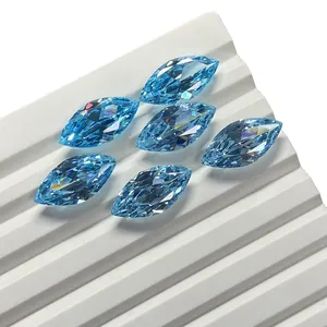 Bán buôn máy cắt 1.5x3 --- 7x14 mét trắng màu xanh lá cây cà phê Aquamarine Marquise 5A Tanzanite Cubic Zirconia đá cho đồ trang sức makin