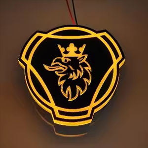 HST-25124 24V Badge lumineux LED coloré avec logo King, compatible avec les camions lourds <span class=keywords><strong>Scania</strong></span>, emblème de calandre personnalisé - Product Image 4
