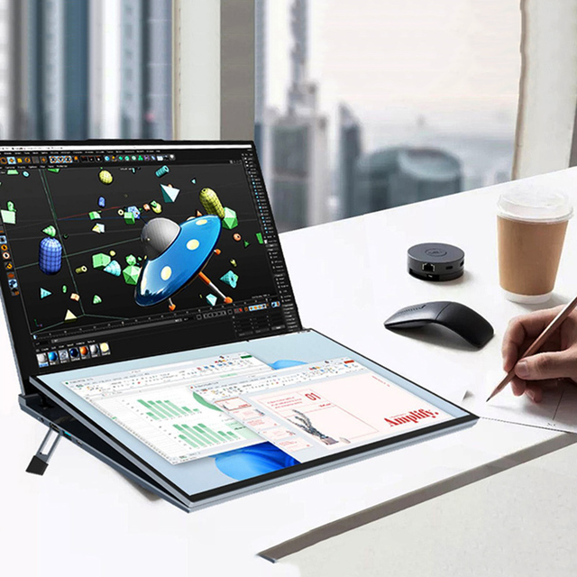 16-inch Dual Touch Screen Laptop Intel N100 Quad-core 2250x1504 IPS Pen Supports 16GB RAM 512GB SSD Creative Laptop