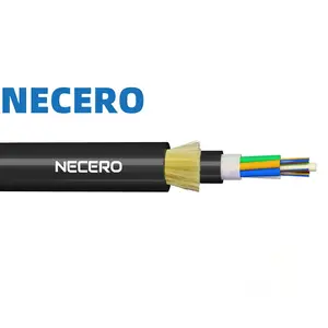 NECERO kabel ADSS luar ruangan digunakan untuk transmisi tegangan tinggi Overhead disesuaikan 2-288 Core lebar besar kabel Overhead