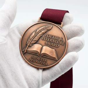 Médaille de championnat d'arts martiaux en bronze antique personnalisée avec relief de lancer de judo pour les <span class=keywords><strong>dojo</strong></span>, les fédérations et les organisateurs de tournois - Product Image 2