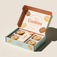 Boîtes d'emballage alimentaire en carton pour biscuits, pâtisseries, beignets, snacks, avec logo personnalisé du fabricant