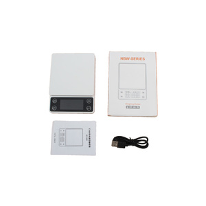 Balance de cuisine numérique carrée en plastique, design minimaliste, mesure précise pour peser le thé, couleur blanche - Product Image 2