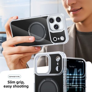 เคสโทรศัพท์มือถือแบบแม่เหล็กหมุนได้ รุ่น 17 <span class=keywords><strong>Pro</strong></span> <span class=keywords><strong>Max</strong></span> พร้อมฝาปิดป้องกันแบบมีกาวลายสัตว์ สำหรับ 16E/15 - Product Image 2