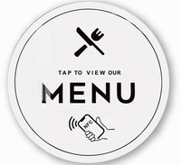 Autocollant de table étanche en acrylique NFC pour avis Google et menu NFC – Idéal pour hôtels