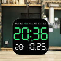 2026 Penjualan Langsung Pabrik Jam Dinding LED Digital Elektronik Ruang Tamu Rumah dengan Fungsi Snooze dan Layar Tampilan