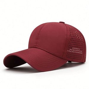 Gorra de Béisbol Impermeable con 6 Paneles y Orificios Cortados con Láser para Hombre, con Logotipo de Fabricante OEM, Gorra de Béisbol de Secado Rápido para Actividades al Aire Libre - Product Image 2